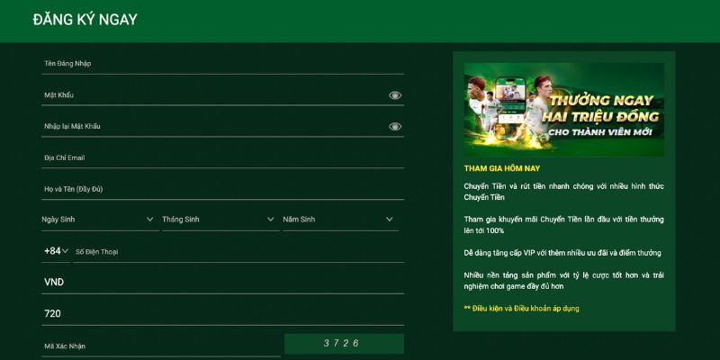Hướng dẫn đăng ký tham gia game bài FB88