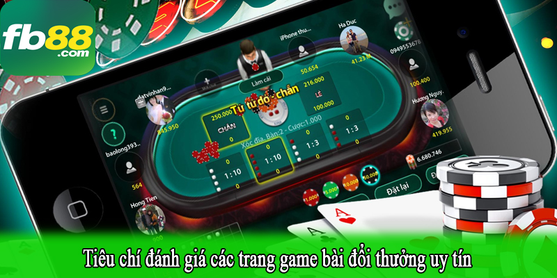 Tiêu chí đánh giá các trang game bài đổi thưởng uy tín